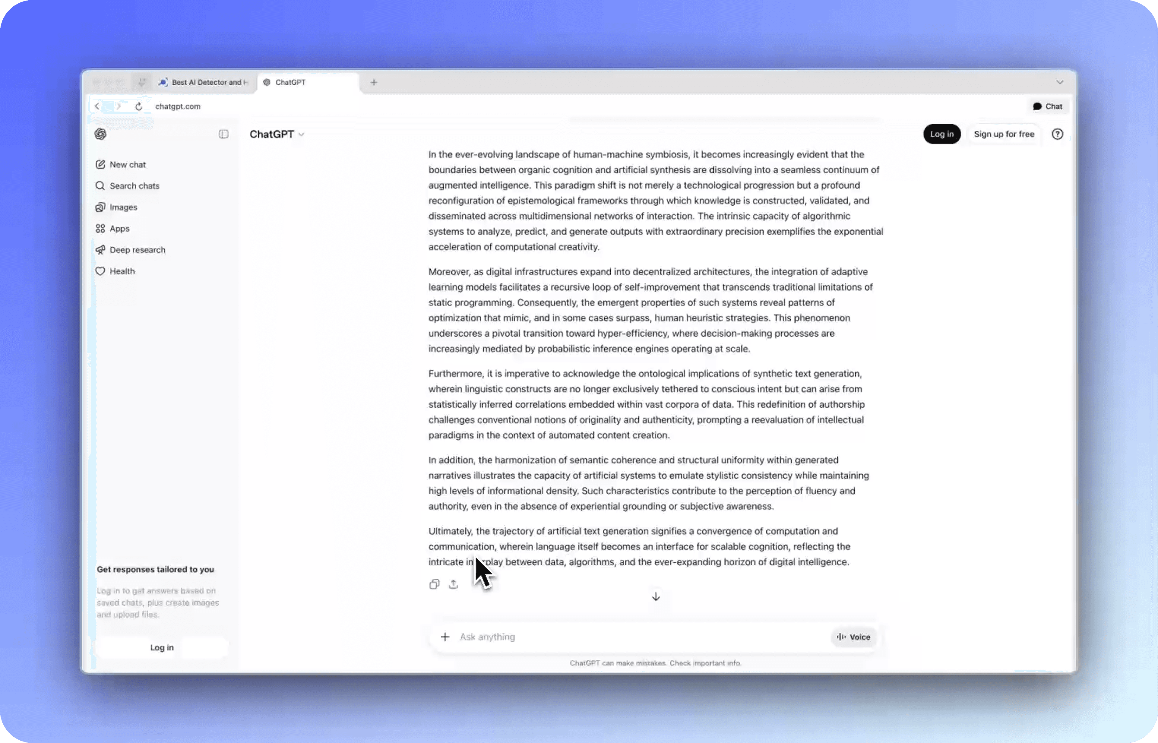 Detect.ai AI content detection demo